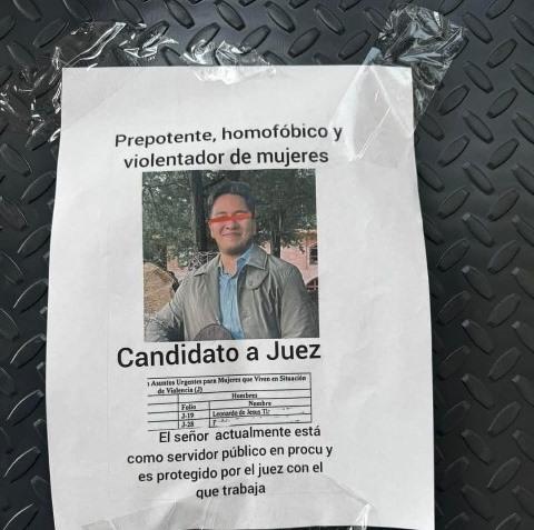 Alejandro Rugerio, aspirante a juez, es señalado de prepotente, homofóbico y violentador