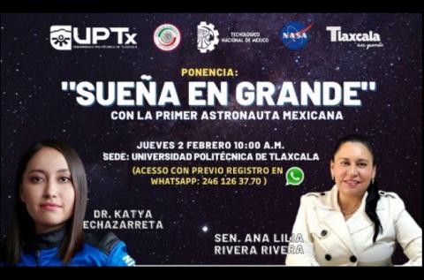 Ana Lilia Rivera utiliza a astronauta para promocionarse
