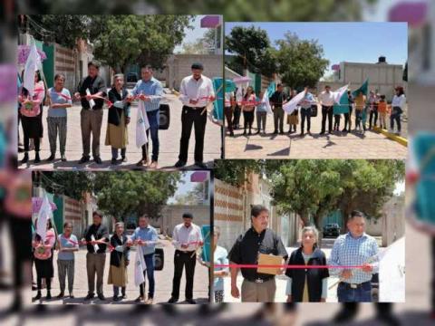 El Cabrito entrega importante vía de comunicación pavimentada en Quilehtla