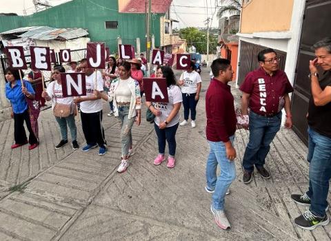 Con propuestas Benjamín Atonal continúa ganando simpatía en Totolac
