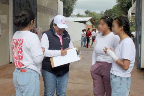 Brindó CEDHT acompañamiento a manifestación de estudiantes de la Normal Rural de Panotla imagen 2