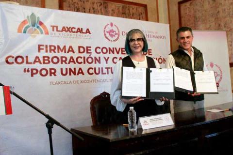 Firmó CEDHT convenio de colaboración con los municipios de San Pablo del Monte y Tlaxcala imagen 2