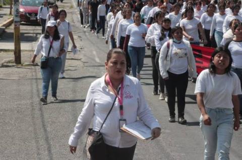 Acompaña CEDH manifestaciones de normalistas, en Tlaltelulco y SPM imagen 1