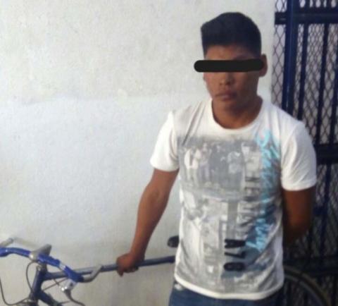 Detiene Policía de Apizaco en flagrancia a sujeto que robó bicicleta