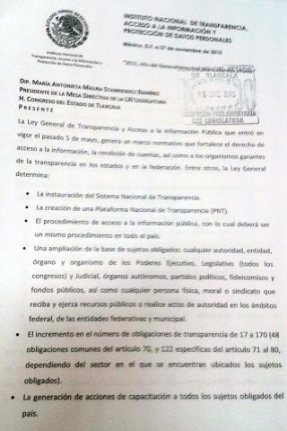 Pide INAI dotar de un presupuesto ‘significativo’ a la Caiptlax