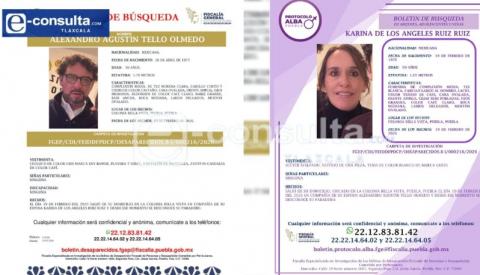 Activan búsqueda de matrimonio desaparecido; FGJE de Puebla emite fichas de localización