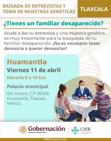 Harán en Huamantla entrevistas y recogerán muestras de personas