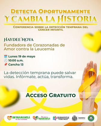 Invita gobierno de Huamantla a conferencia sobre cáncer en infantes