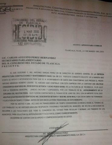Reclama constructora al gobierno de AMR pago por obra