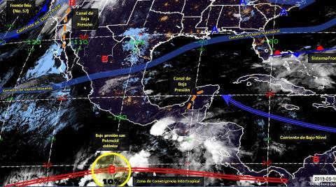Pronóstico del tiempo en México para jueves 16 de mayo del 2019