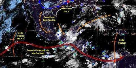 Pronóstico del tiempo en México para lunes 7 de octubre del 2019