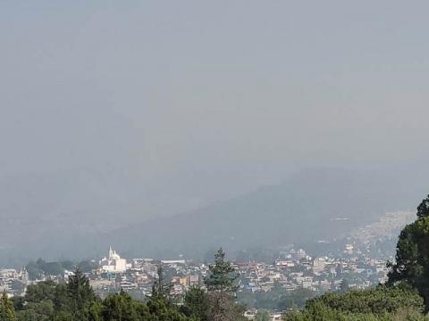 Alerta de contaminación por incendio en basurero de Panotla