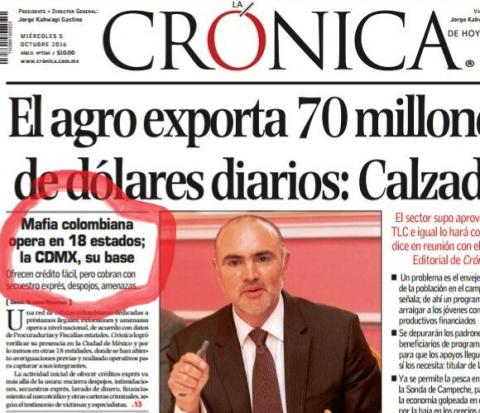 Mafia Colombiana extorsiona y secuestra tlaxcaltecas