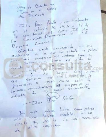 Juez secuestra a activista; la mujer pide apoyo a AMLO