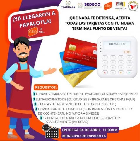 Llega programa de terminales a comercios de Papalotla