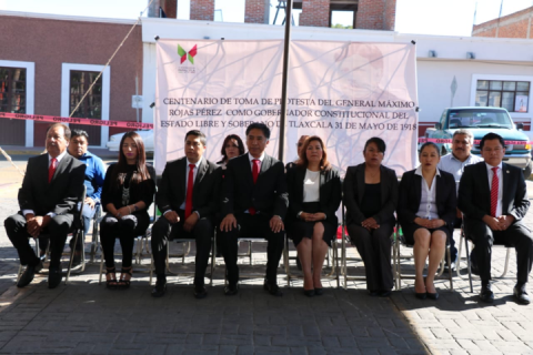 Conmemoran el centenario del Gral. Máximo Rojas como gobernador de Tlaxcala en Papalotla