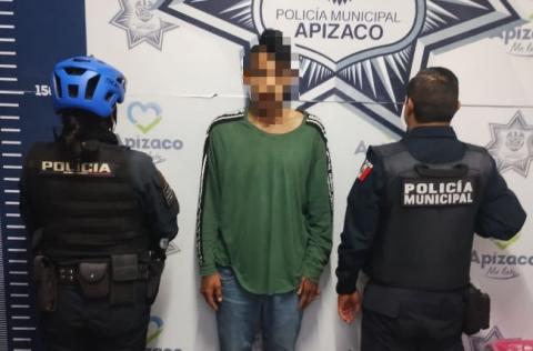 Detiene Policía de Apizaco a sujeto que cuenta con orden de aprehensión vigente en la CDMX