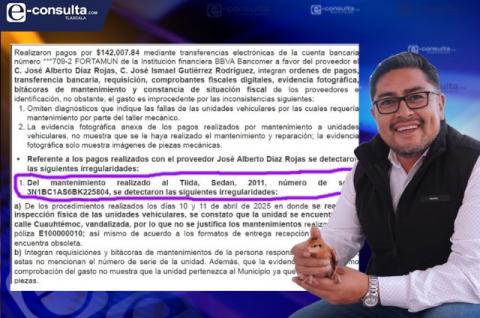 Descubren transas del Alcalde de Zacatelco, reportó el mantenimiento de un auto que ya es chatarra