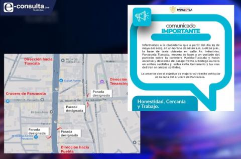 Gobierno Municipal de Papalotla implementa acciones para mejorar tránsito vehicular en Panzacola