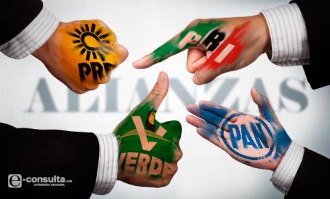 Van solos PAN, PRD y PANAL en 2015; PRI va en alianza con el PVEM