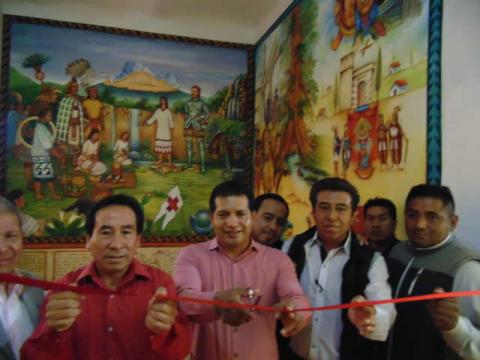Inaugura Luna murales en Palacio Municipal de Amaxac