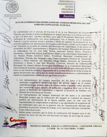 En enero del 2018 se reubicara el tianguis de los lunes: Gutiérrez Juárez imagen 2