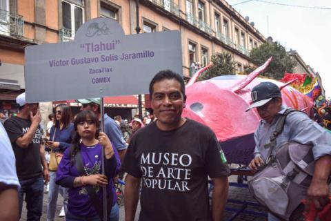 El Alebrije Tlahui de Zacatelco llego al desfile monumental en la CDMX imagen 3