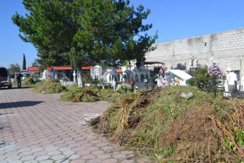 Realizan trabajos de limpieza en panteón municipal de Tlaltelulco imagen 3