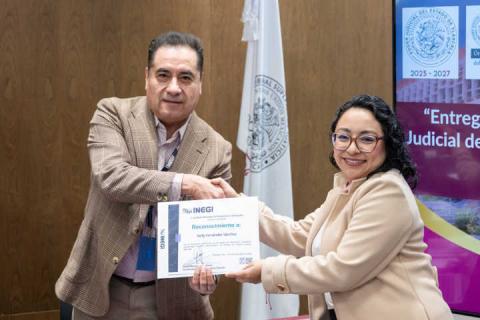Entrega INEGI Reconocimientos a Enlaces Operativos del Poder Judicial del Estado imagen 3