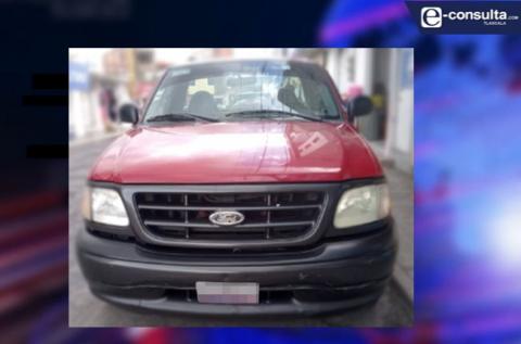 Asegura PGJE camioneta con reporte de robo