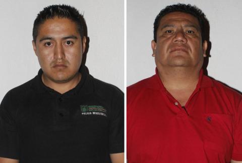 Detiene PGJE a ministeriales por extorsionar a trailero