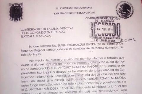 Desapareció alcalde de Tetlanhocan