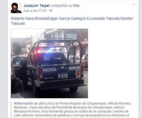 Vuelca prepotente regidor del PRD-PT poder del Ayuntamiento en Chiautempan