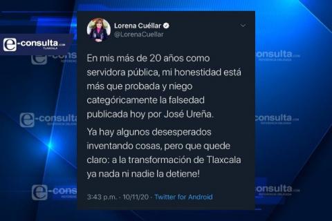 Lorena Cuéllar niega falsedad de columna de José Ureña