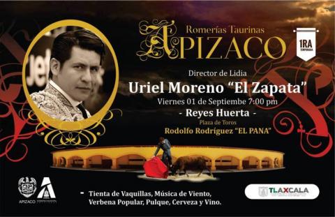 Presidente de Apizaco anuncia tercera fecha de Romerías Taurinas