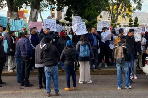 Zacatelco repudia a Hildeberto por negarse a la construcción de un hospital; denuncian violencia