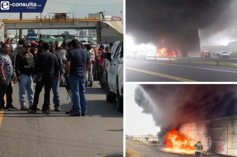 Retrasan sindicatos de la CTM con violencia ampliación de la autopista Tlaxcala-Puebla