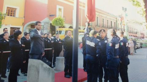 Alcalde de Españita encabezó izamiento de bandera en la capital imagen 1