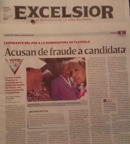 Lorena y hermano de Mena acusados de fraude, destaca prensa nacional
