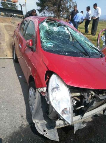 Sufre accidente escolta de la avanzada de Lorena imagen 2