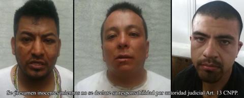 Policía Federal detiene a tres sujetos presuntos secuestradores en Edomex