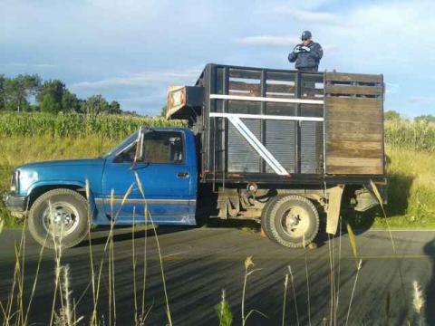 Policía municipal de Ixtacuixtla encuentran abandonada camioneta con 4 mil litros de diésel imagen 1