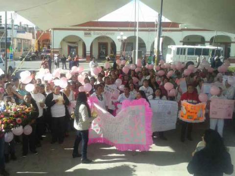 Marchan en Calpulalpan en conmemoración del mes contra Cáncer de Mama imagen 1