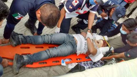 Por conducir su moto ebrio se accidenta imagen 1