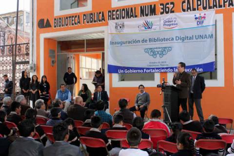 Inauguran en Calpulalpan Biblioteca Digital UNAM imagen 2