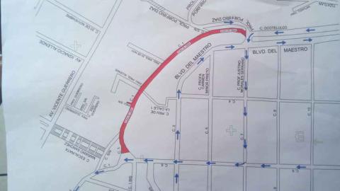 Notifica gobierno capitalino cierre de circulación en calle uno de la Loma Xicohténcatl