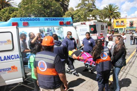 Con simulacro recuerda Calpulalpan Día Nacional de Protección Civil imagen 4