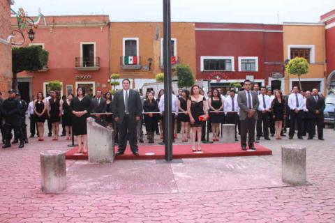 Tecopilco realiza homenaje cívico por mes patrio Arrían Bandera imagen 1