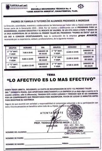 Director de la secundaria técnica 4 viola la ley