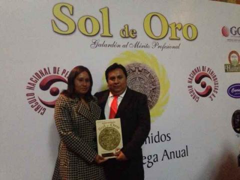 Sánchez Tlapapal fue galardonado con el “Sol de Oro” imagen 1